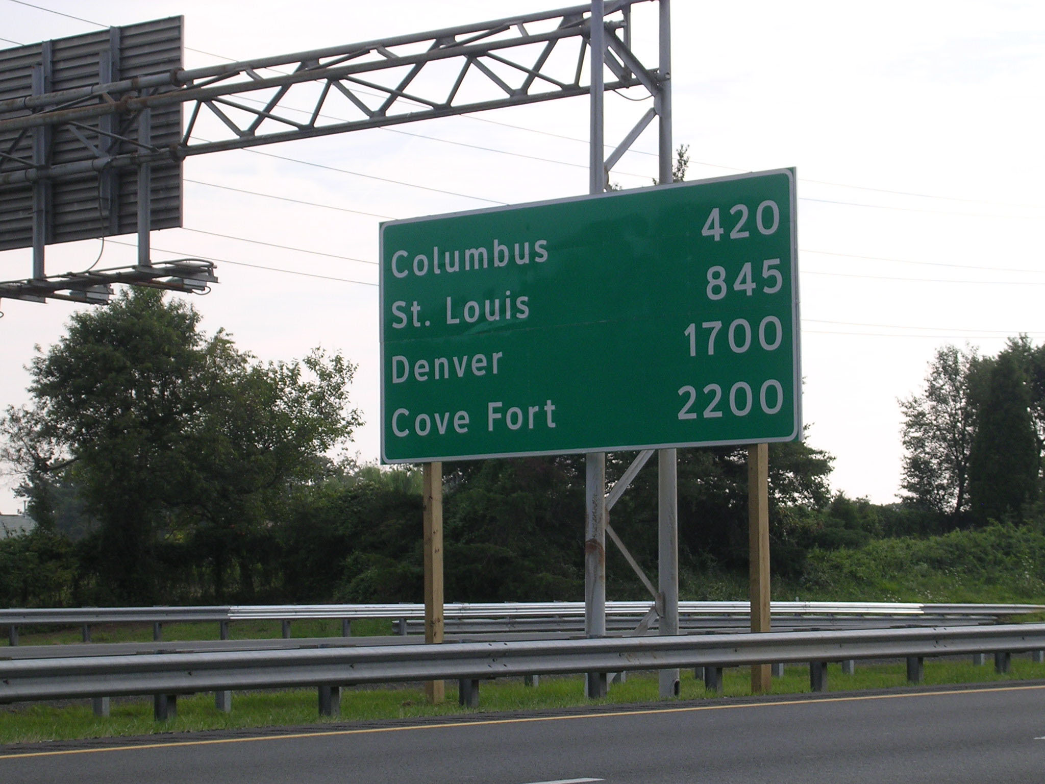I-70 Mileage Sign